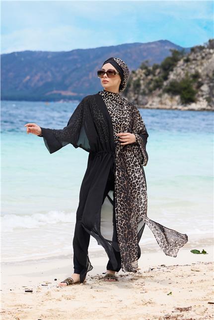 Serengeti Model Beli Bağcıklı Tasarım Tesettür Pareo