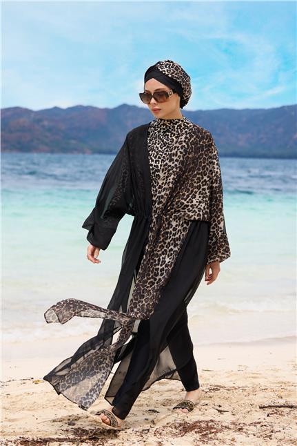 Serengeti Model Beli Bağcıklı Tasarım Tesettür Pareo