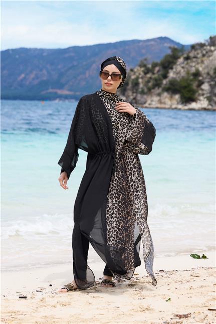 Serengeti Model Beli Bağcıklı Tasarım Tesettür Pareo