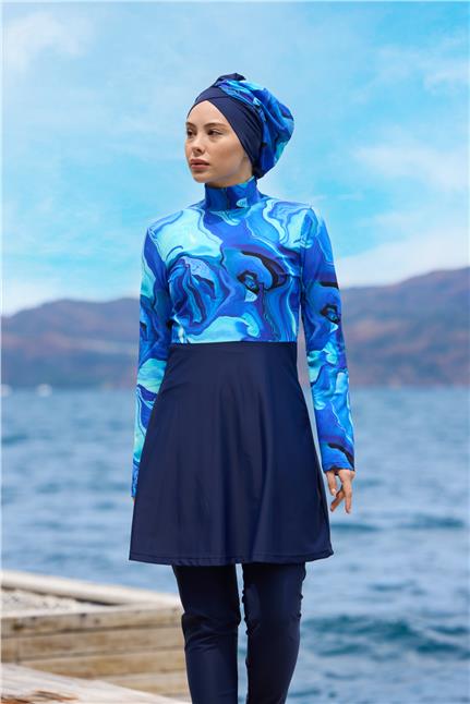 Yakamoz Model Lycralı Tasarım Tesettür İkili Mayo Takım