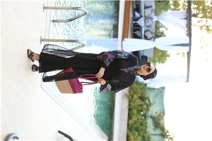 Zambak Model Beli Bağcıklı Tasarım Tesettür Pareo