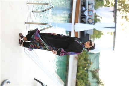 Zambak Model Beli Bağcıklı Tasarım Tesettür Pareo