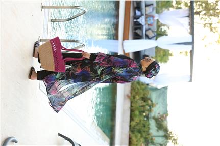 Zambak Model Beli Bağcıklı Tasarım Tesettür Pareo