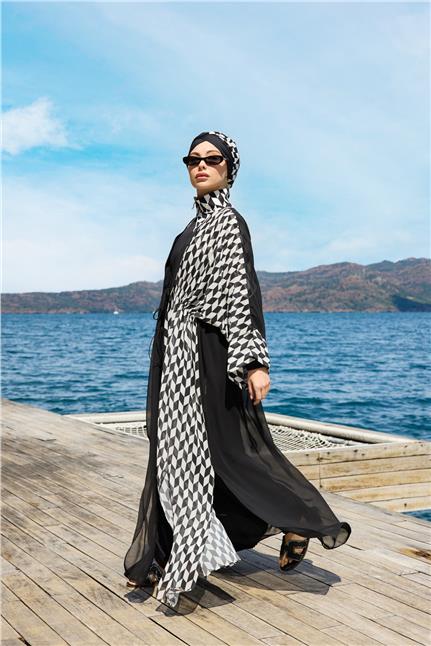 Zirya Model Beli Bağcıklı Tasarım Tesettür Pareo