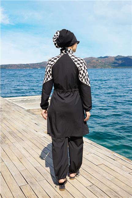 Zirya Model Spor Lycralı Tasarım Tesettür İkili Mayo Takım