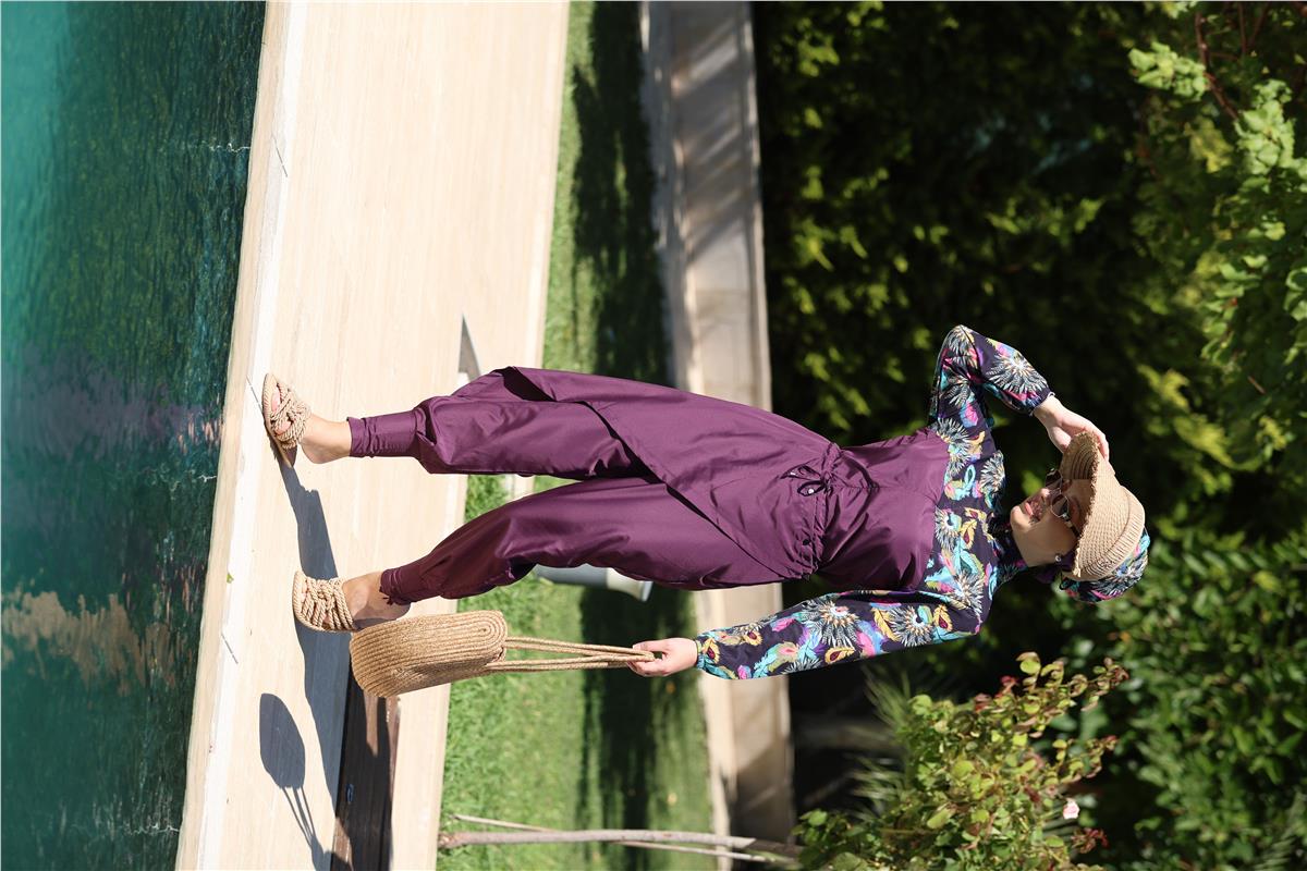 Allerli Morena Desen Tasarım Tesettür Tulum Mayo | NS Tasarim