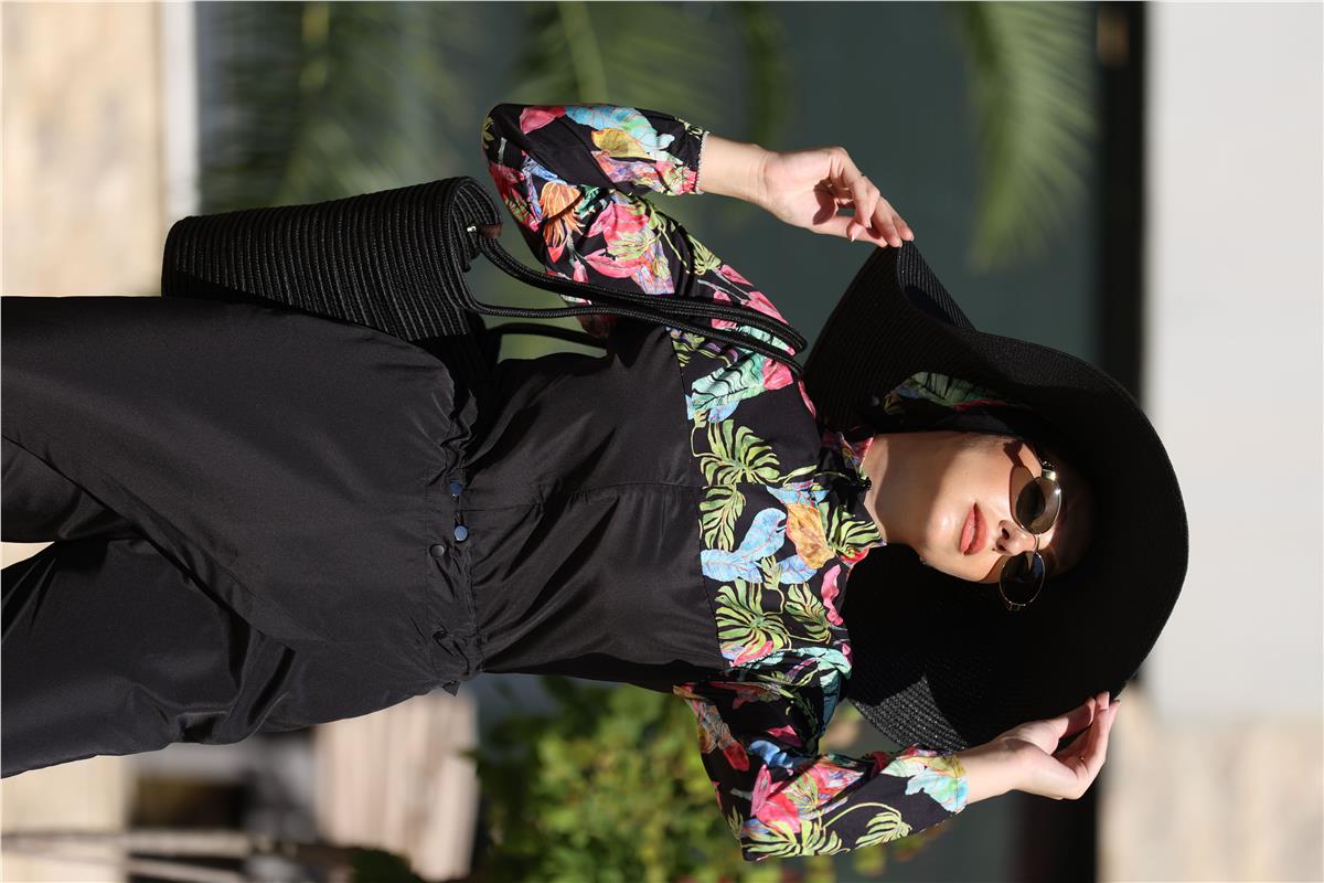 Botanik Model Allerli Tasarım Tesettür Tulum Mayo | NS Tasarim