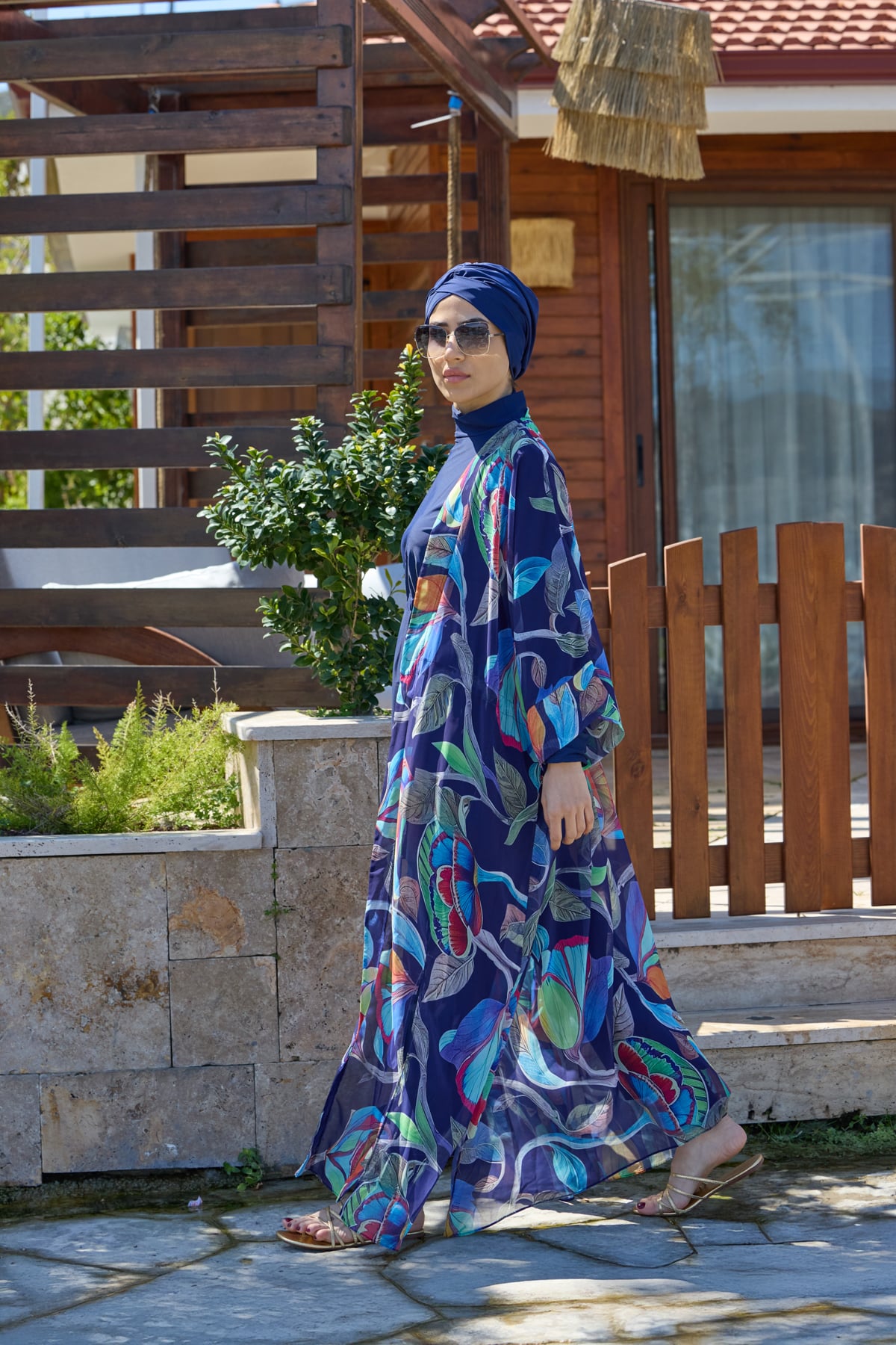 Ebru Model Beli Bağcıklı Tasarım Tesettür Pareo | Markasız