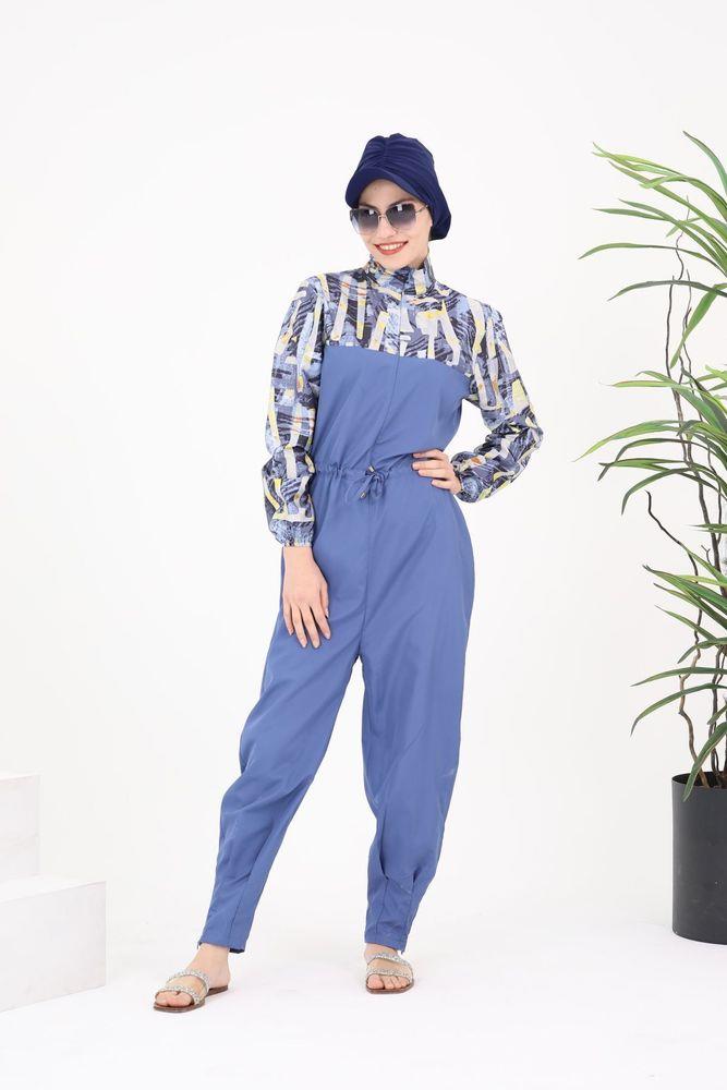 Dream Melodi Desen Tasarım Tesettür Paraşüt Kumaş Tulum Mayo