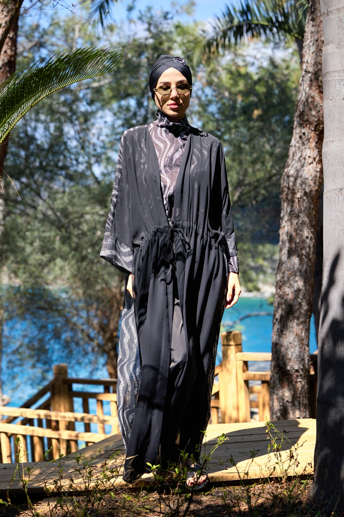 Nouréa Model Beli Bağcıklı Tasarım Tesettür Pareo | Markasız