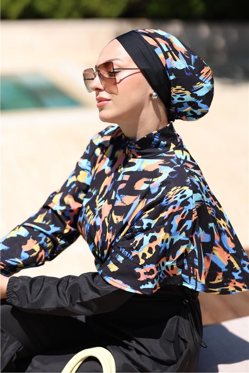 Pelerin Model Senfoni Tasarım Tesettür Tulum Mayo | NS Tasarim