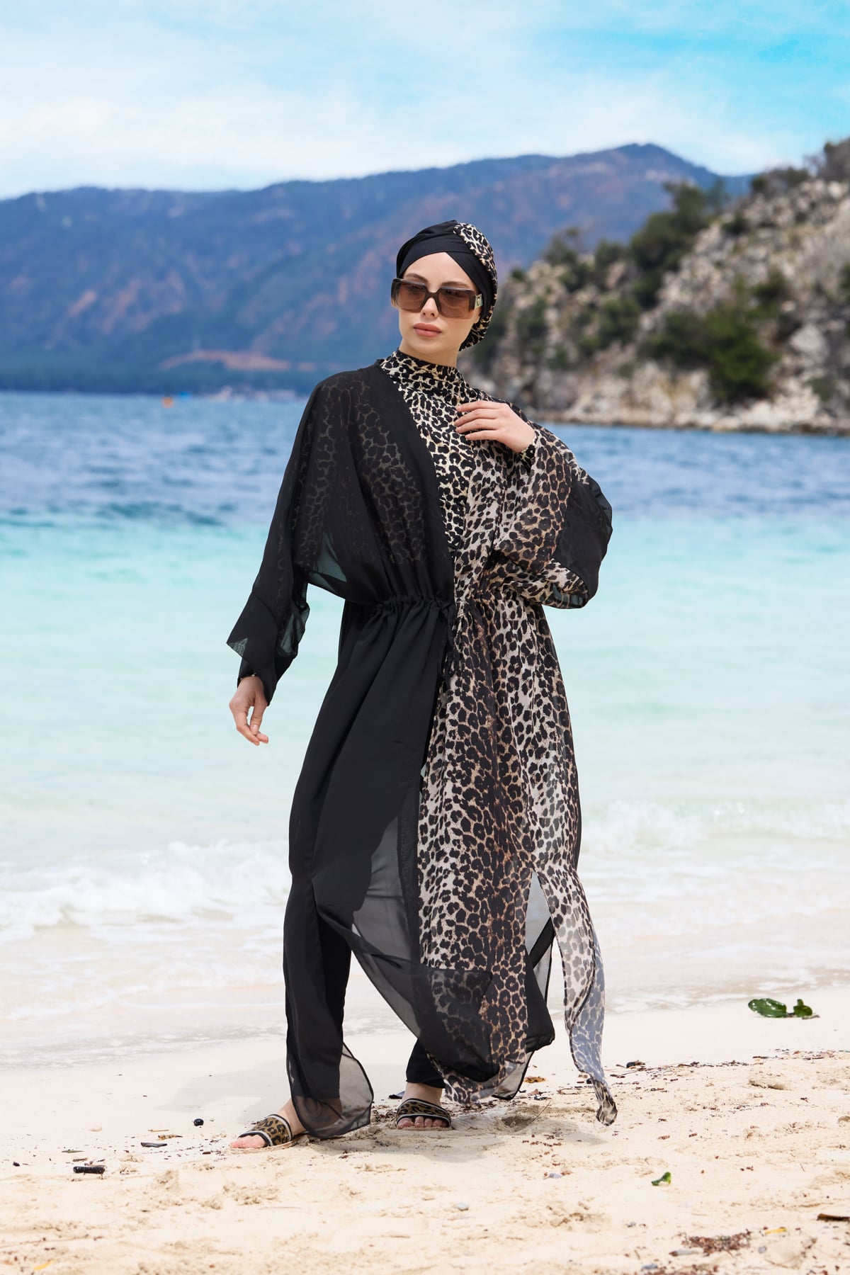 Serengeti Model Beli Bağcıklı Tasarım Tesettür Pareo | Markasız