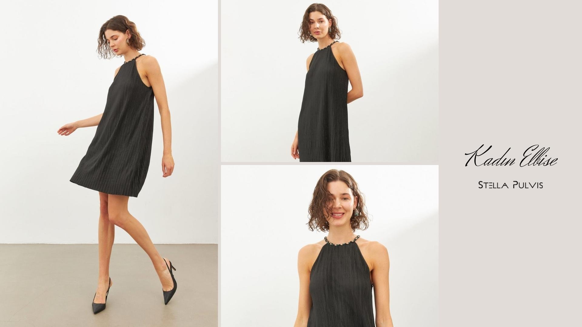 halter yaka elbise