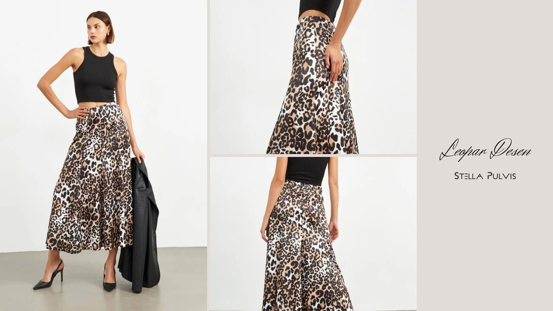 leopar desenli etek