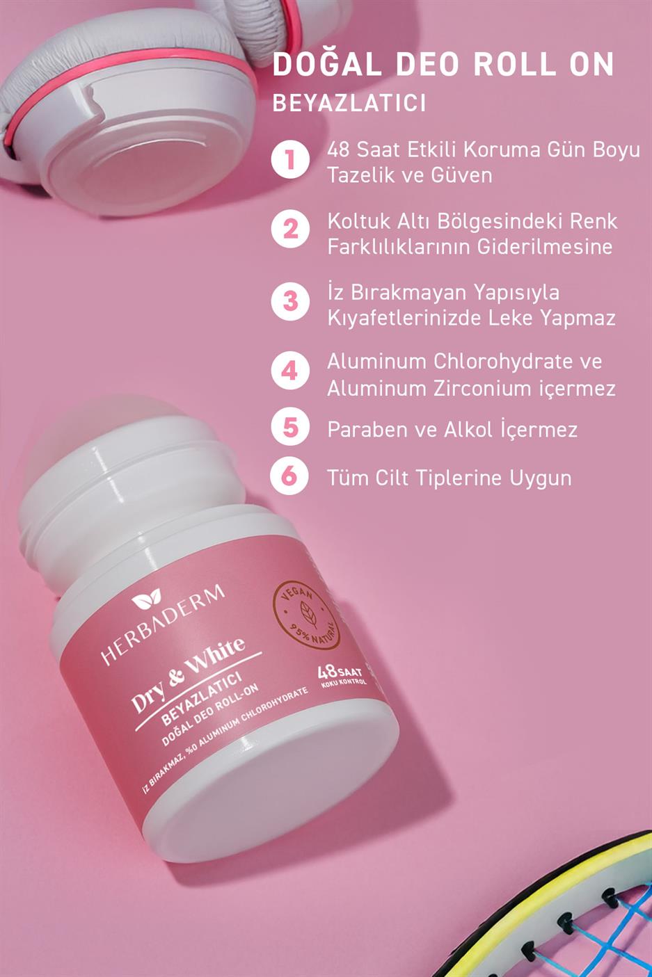 Beyazlatıcı Doğal Deo Roll-On 50 ml