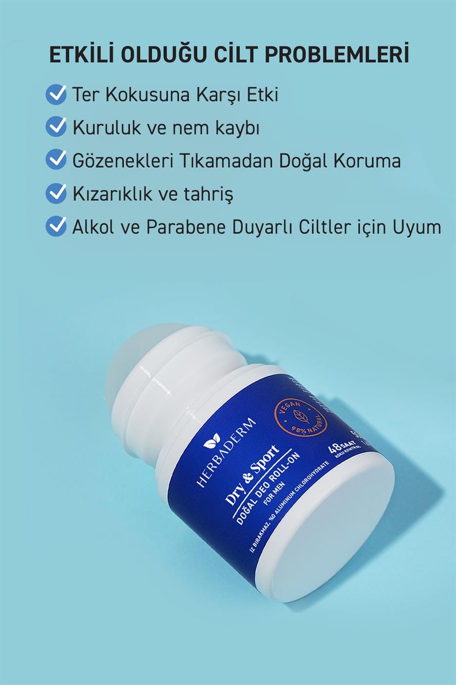 Erkekler için Doğal Deo Roll-On 50 ml