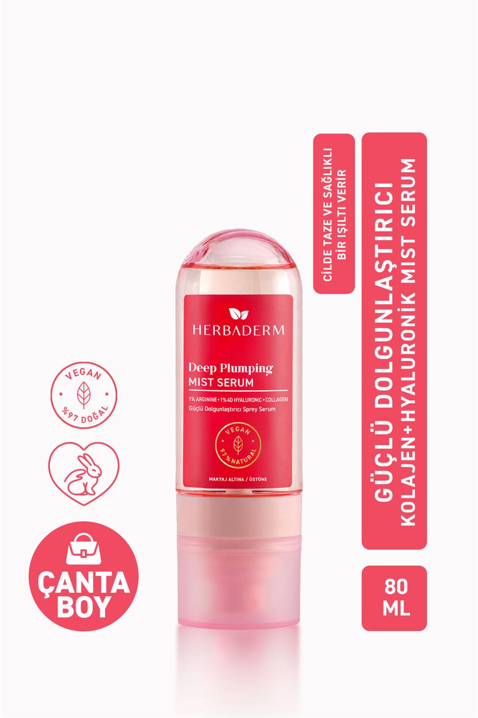 Güçlü Dolgunlaştırıcı Mist Serum, Makyaj Öncesi/Sonrası 80 ml
