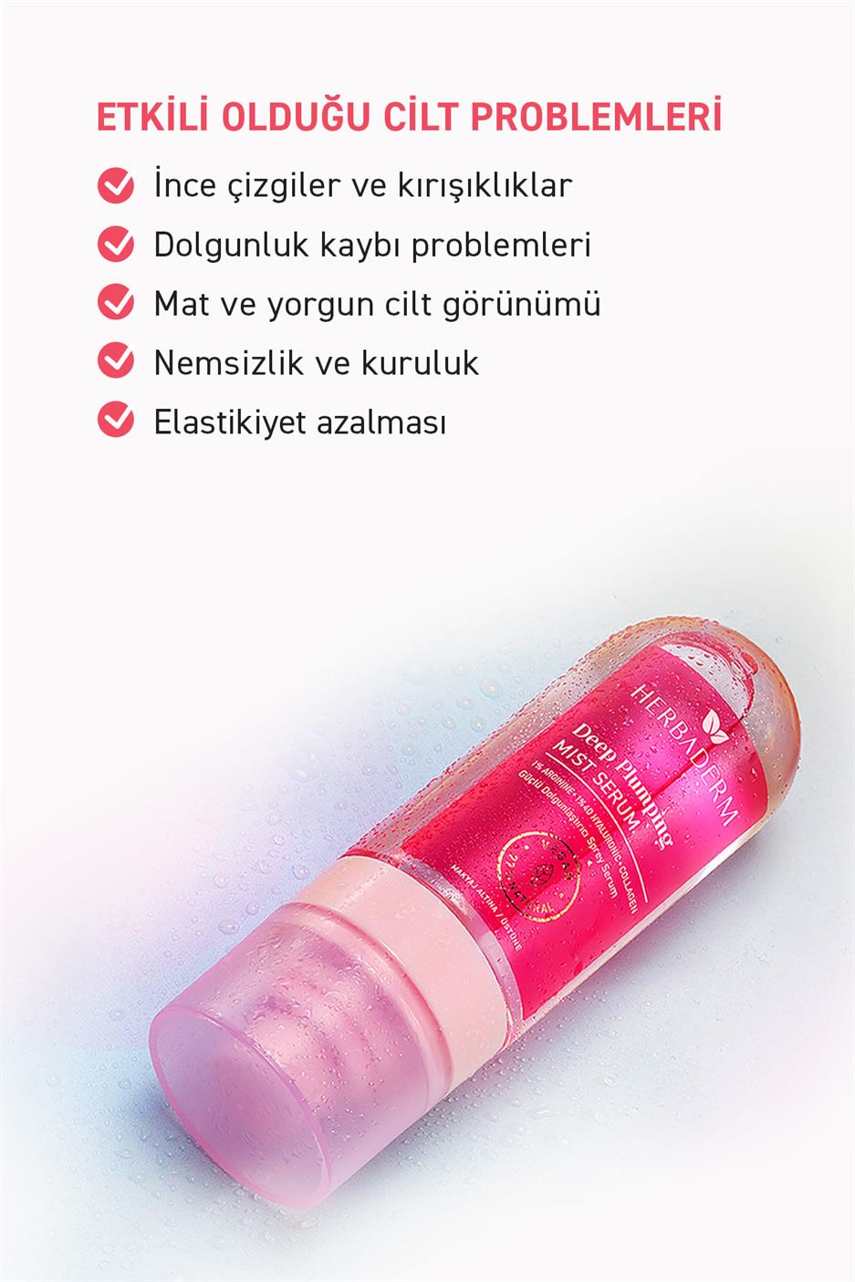 Güçlü Dolgunlaştırıcı Mist Serum, Makyaj Öncesi/Sonrası 80 ml