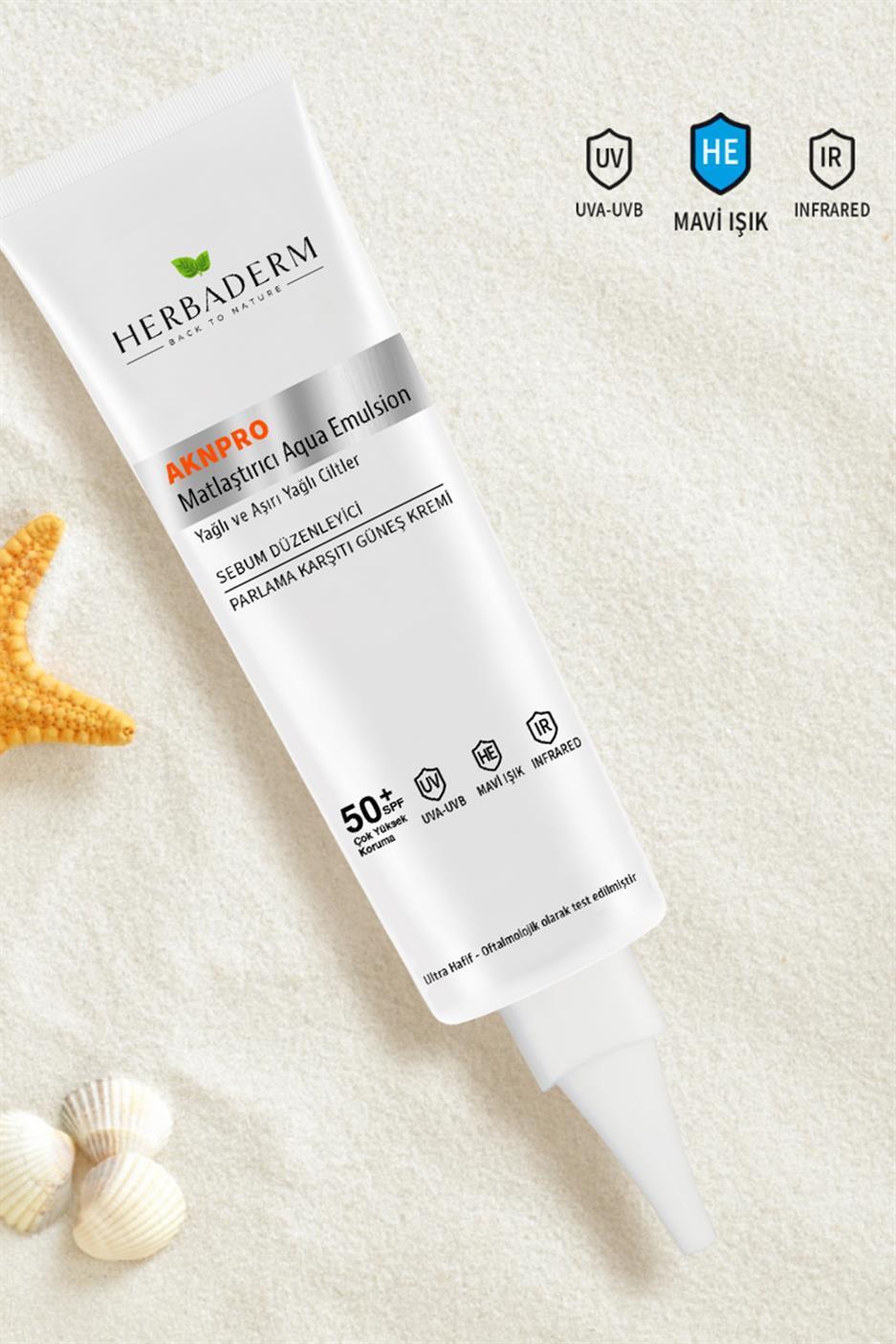 Yağlı, Akneye Meyilli Ciltler için Nemlendirici Güneş Kremi, Mavi Işık, UVA, UVB SPF 50+ 40 ml