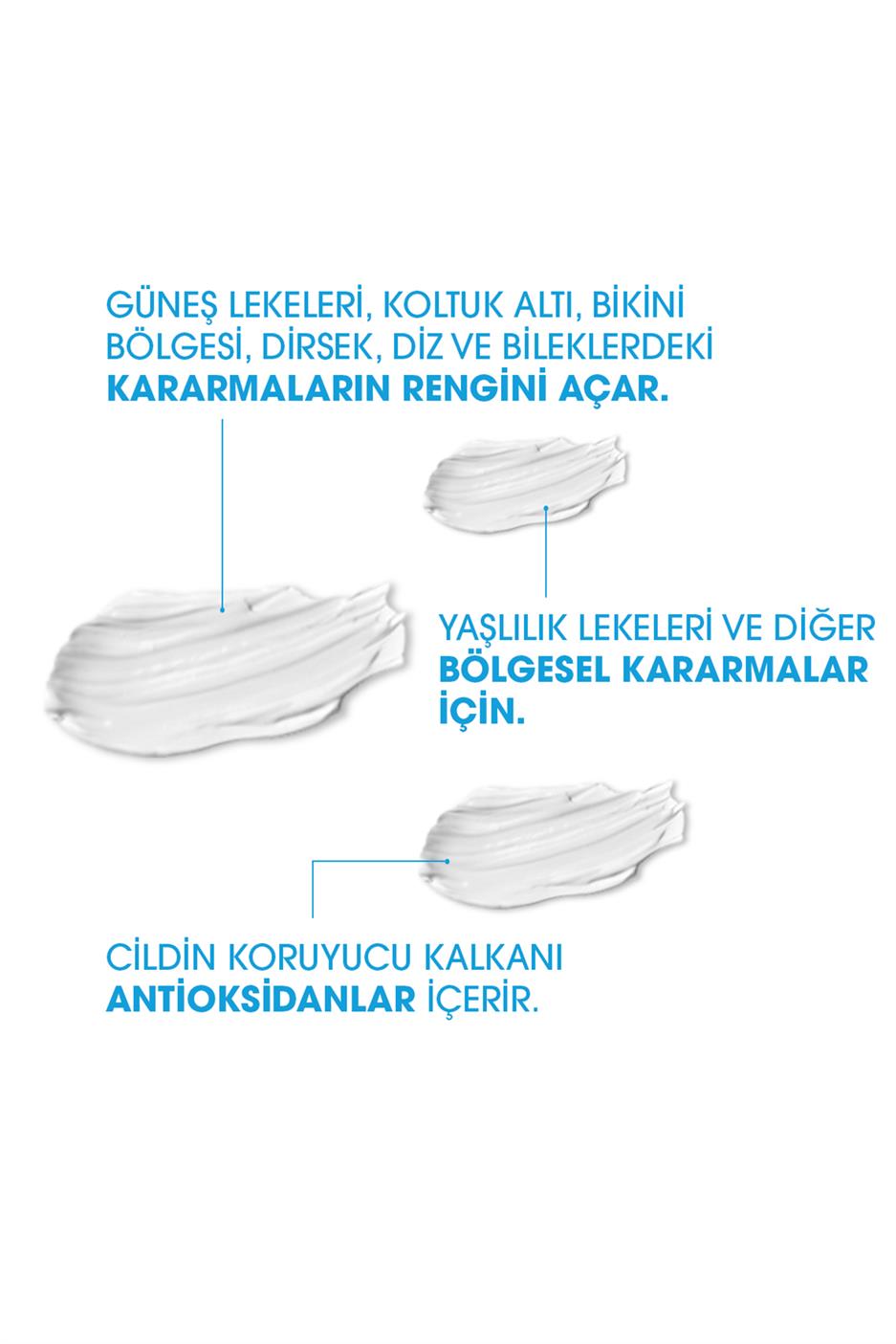Renk Açıcı Leke Kremi Vücut İçin, UVA, UVB Koruma 60 ml