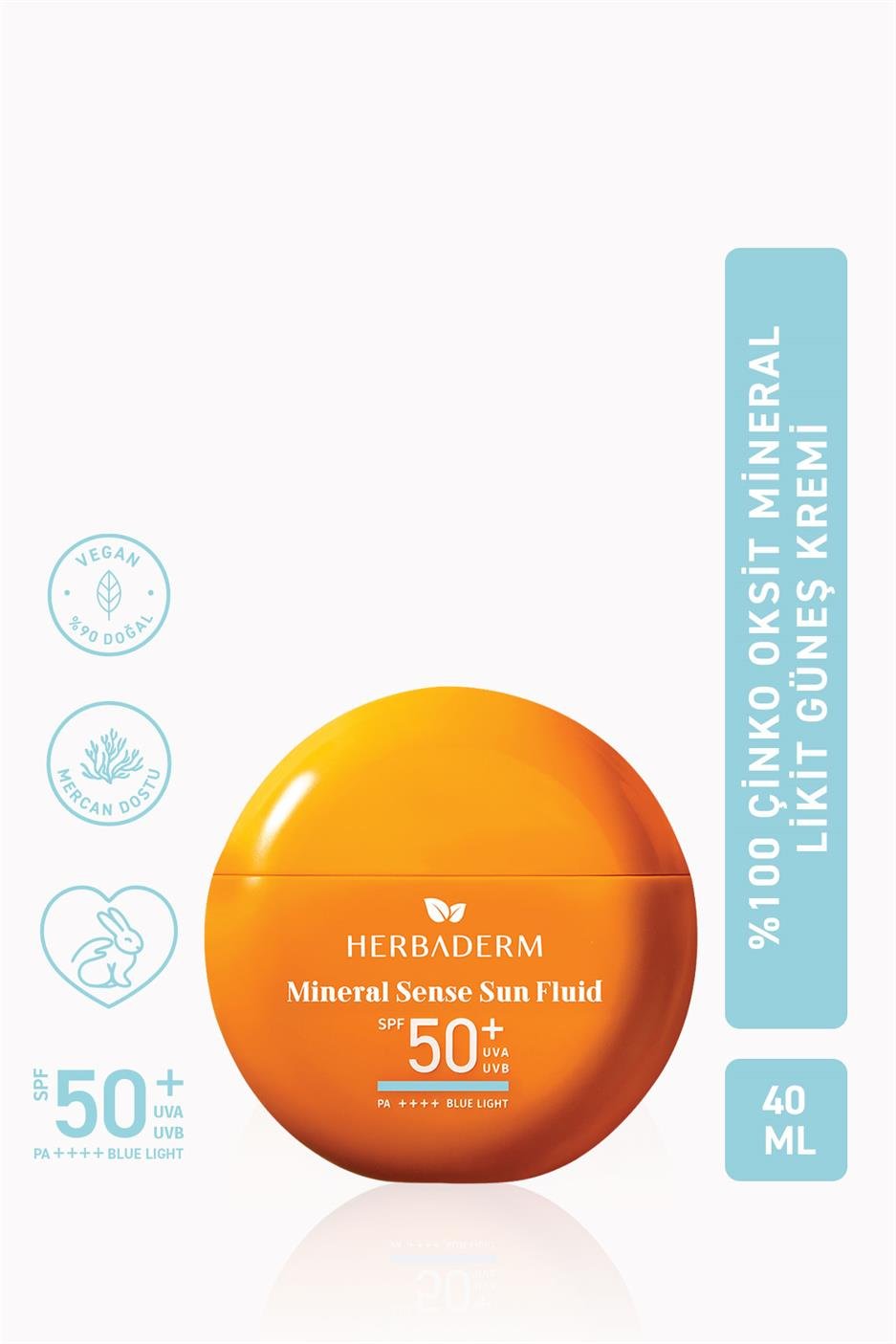 Likit Güneş Kremi SPF 50+ Mineral Filtreli, Hassas Cilt 40 ml