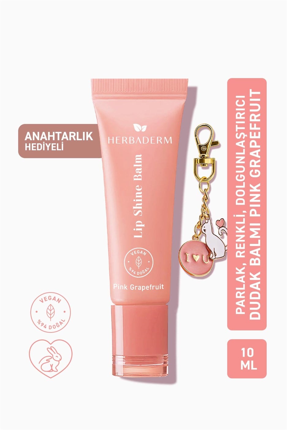 Parlatıcı, Dolgunlaştırıcı, Onarıcı Renkli Dudak Balmı, Greyfurt Aromalı 10 ml
