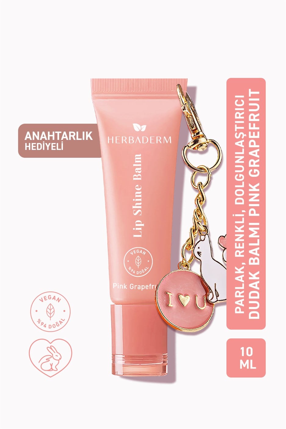 Parlatıcı, Dolgunlaştırıcı, Onarıcı Renkli Dudak Balmı, Greyfurt Aromalı 10 ml
