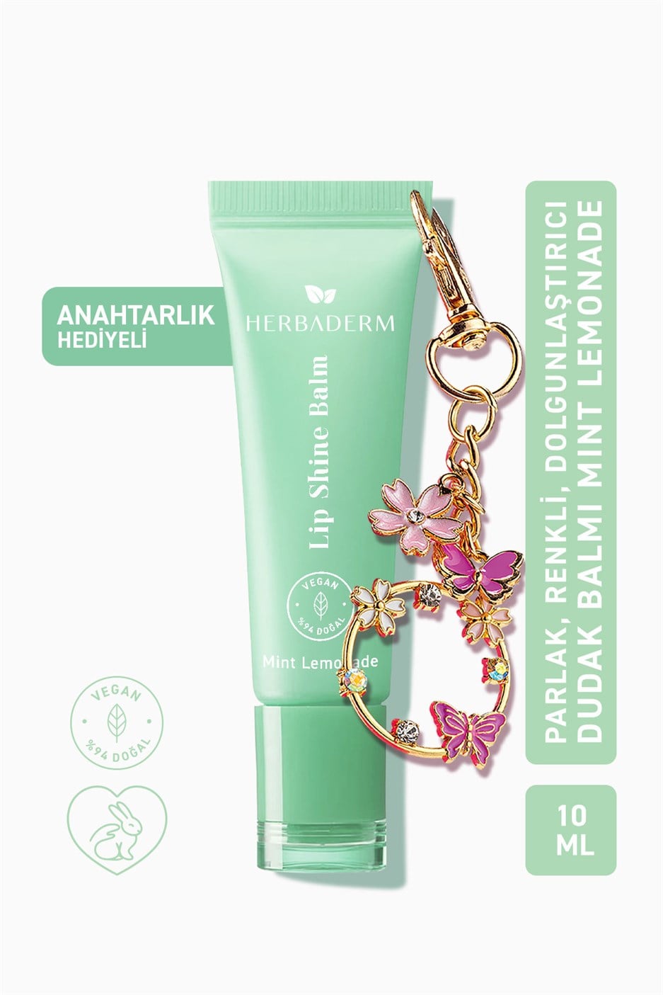 Parlatıcı, Dolgunlaştırıcı, Onarıcı Vegan Dudak Balmı, Limonata Aromalı 10 ml
