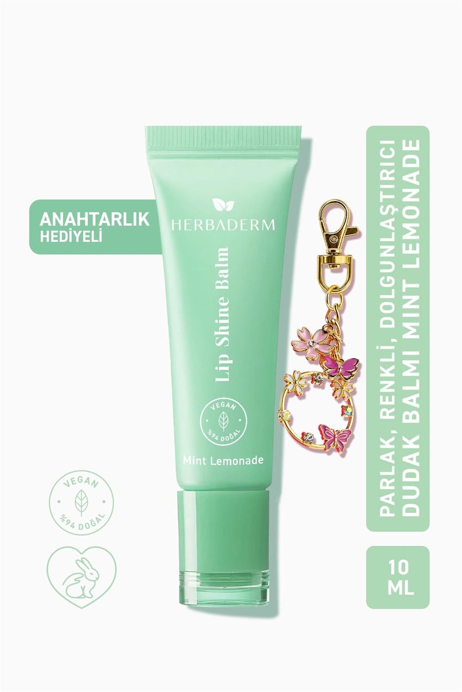 Parlatıcı, Dolgunlaştırıcı, Onarıcı Vegan Dudak Balmı, Limonata Aromalı 10 ml