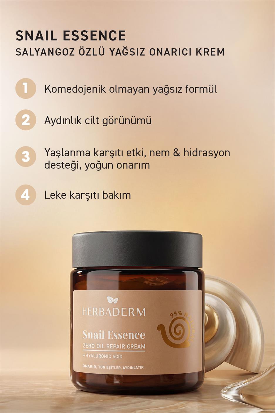 Salyangoz Özlü Yağsız Onarıcı Krem, Leke ve İzlere Karşı 100 ml