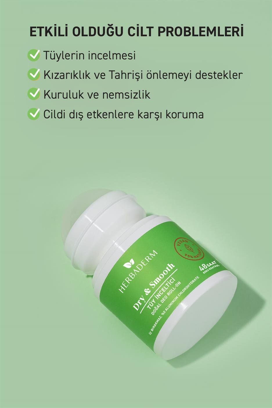 Tüy İnceltı̇cı̇ Doğal Deo Roll-On 50 ml 