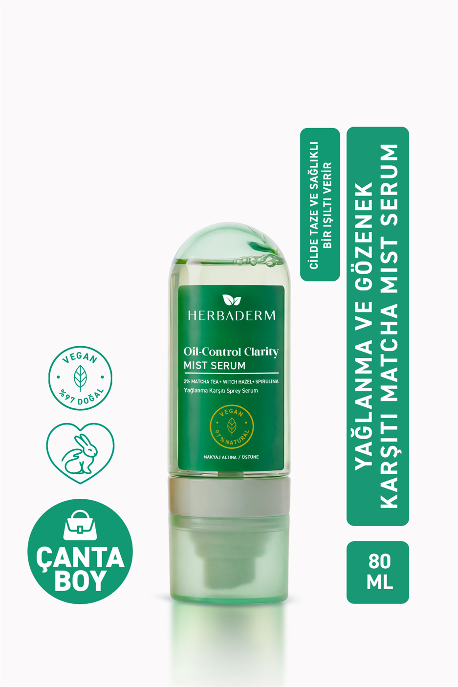 Yağlanma ve Gözenek Karşıtı Mist Serum, Makyaj Öncesi/Sonrası 80 ml