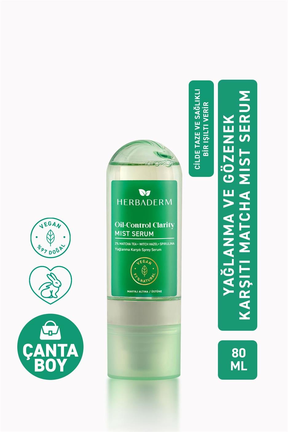 Yağlanma ve Gözenek Karşıtı Mist Serum, Makyaj Öncesi/Sonrası 80 ml