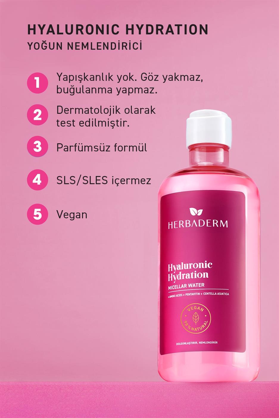 Yoğun Nemlendirici Mıcellar  Makyaj Temizleme Suyu 500 ml