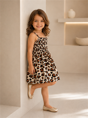 LEOPAR ESNEK LASTIKLi ELBiSE