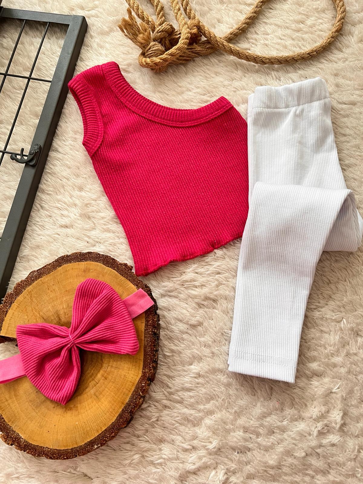 FUSYA TEK KOL CROP-TAYT VE BANDANA SETi