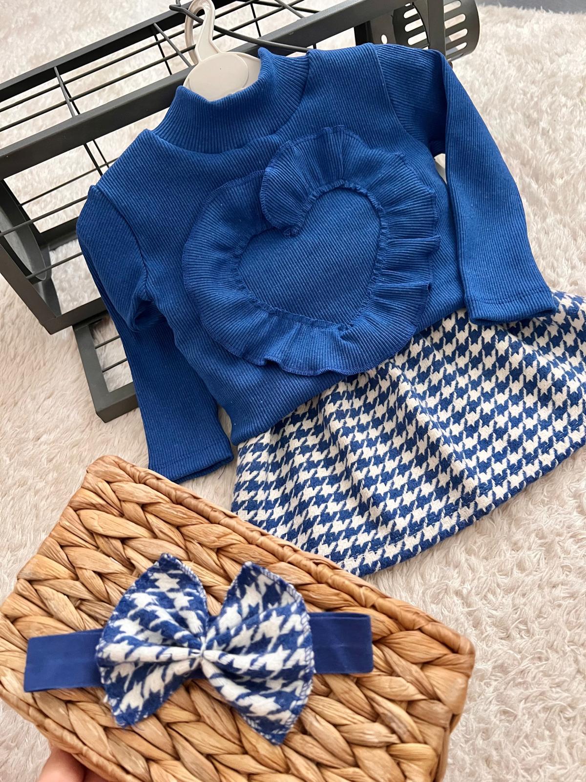 SAKS MAViSi ETEK-BLUZ-BANDANA SETi