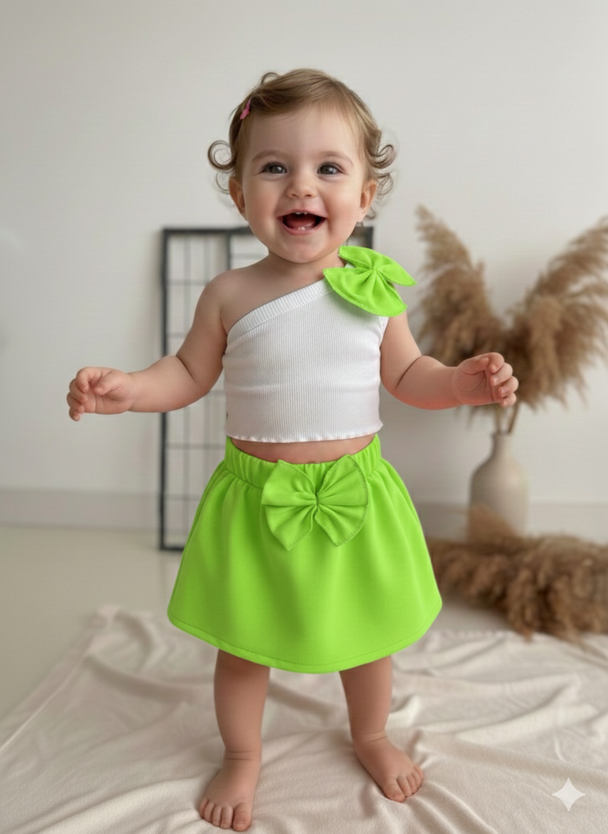 YESiL TEK KOL CROP TAKIM