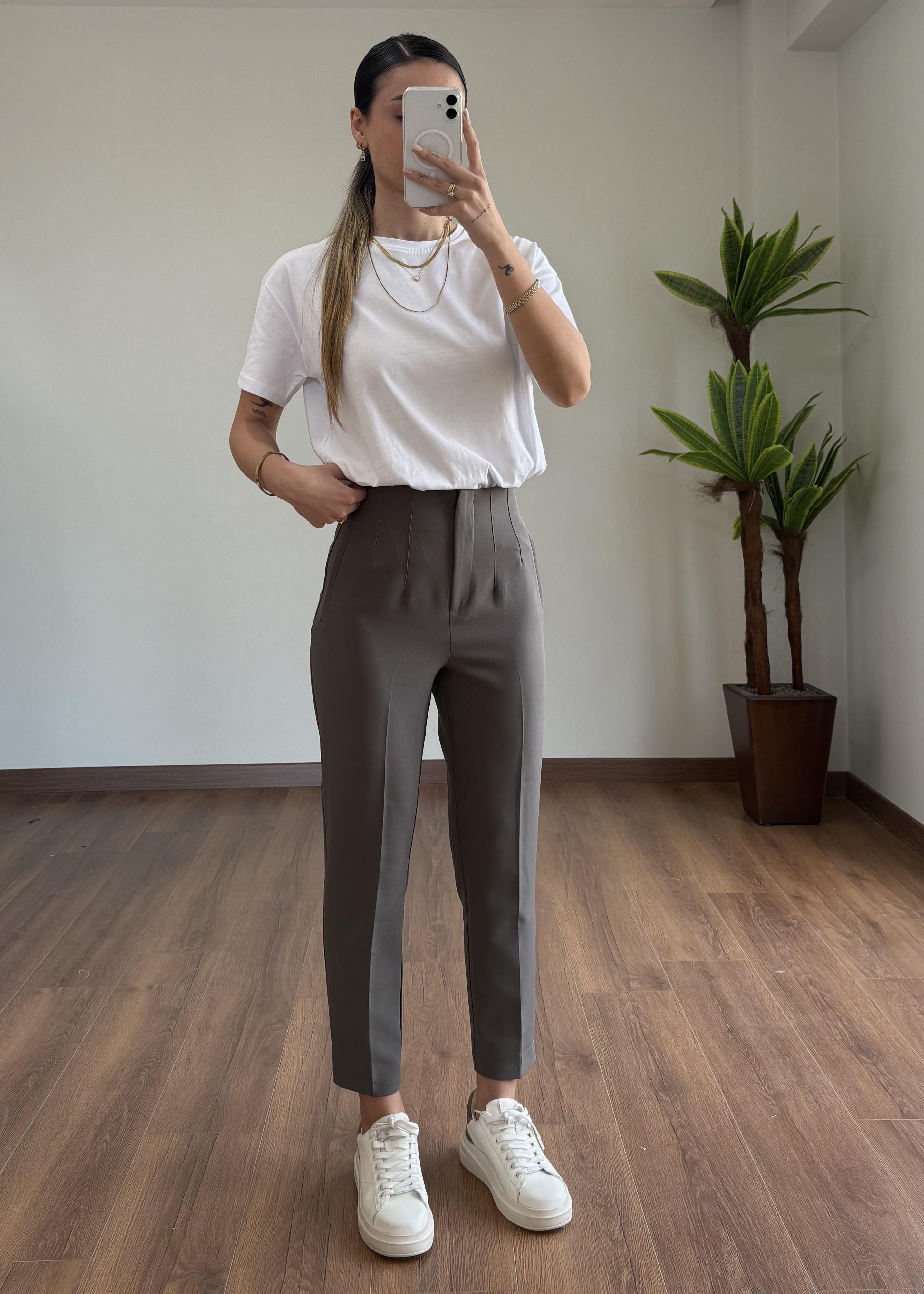 Bella Havuç Füme Pantolon