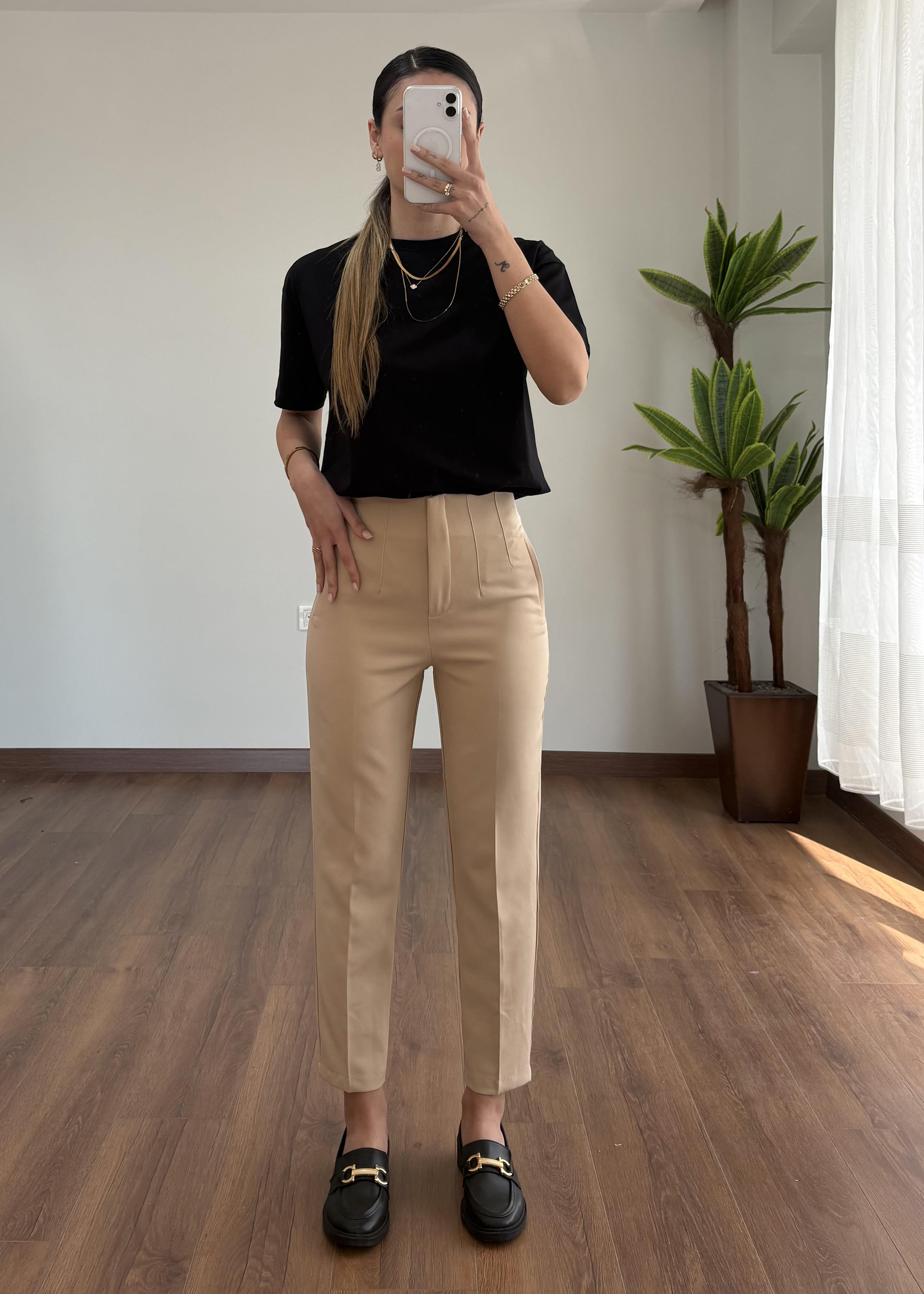 Bella Havuç Krem  Pantolon