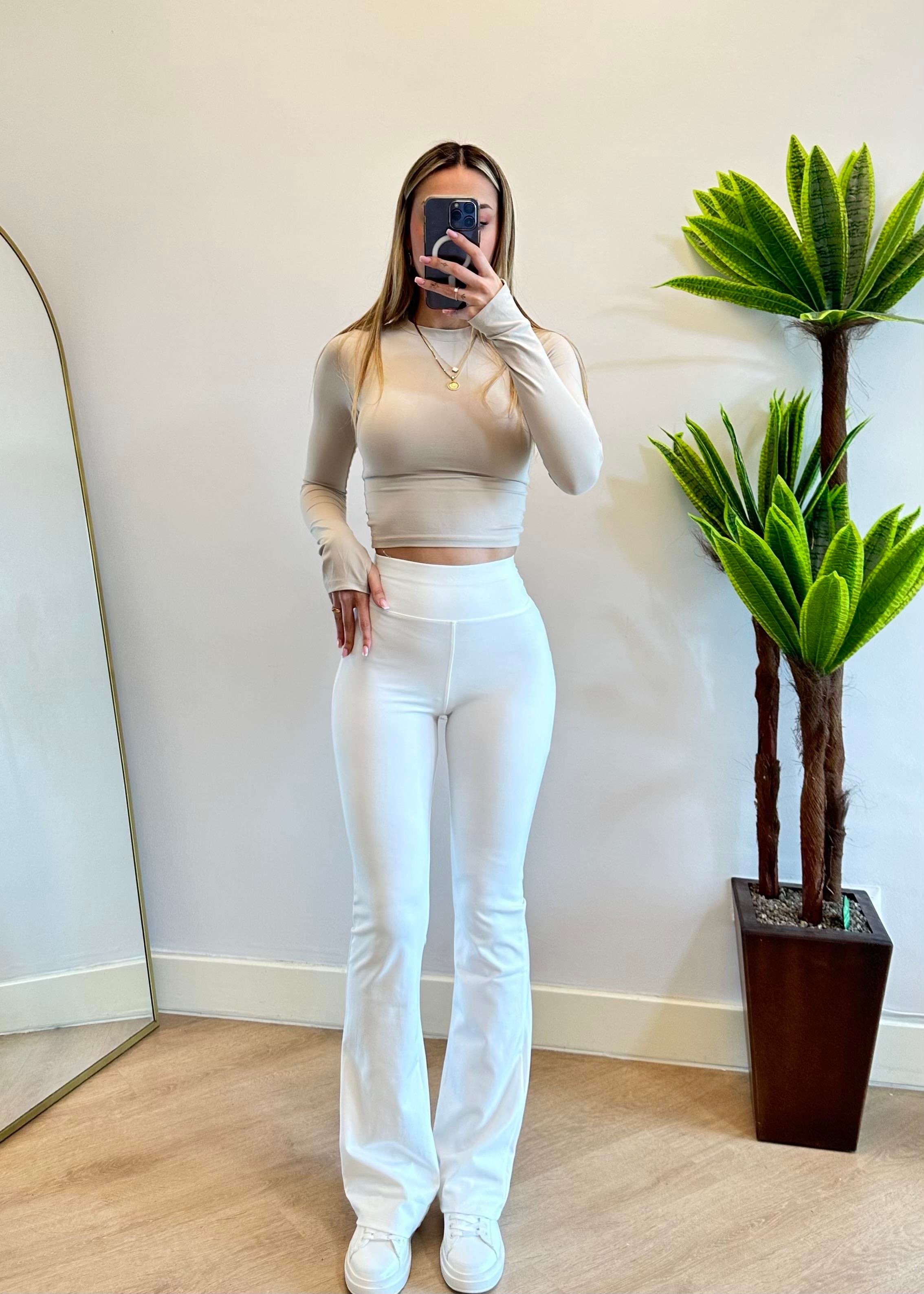 Cery Oysh Yüksek Bel Beyaz Tayt