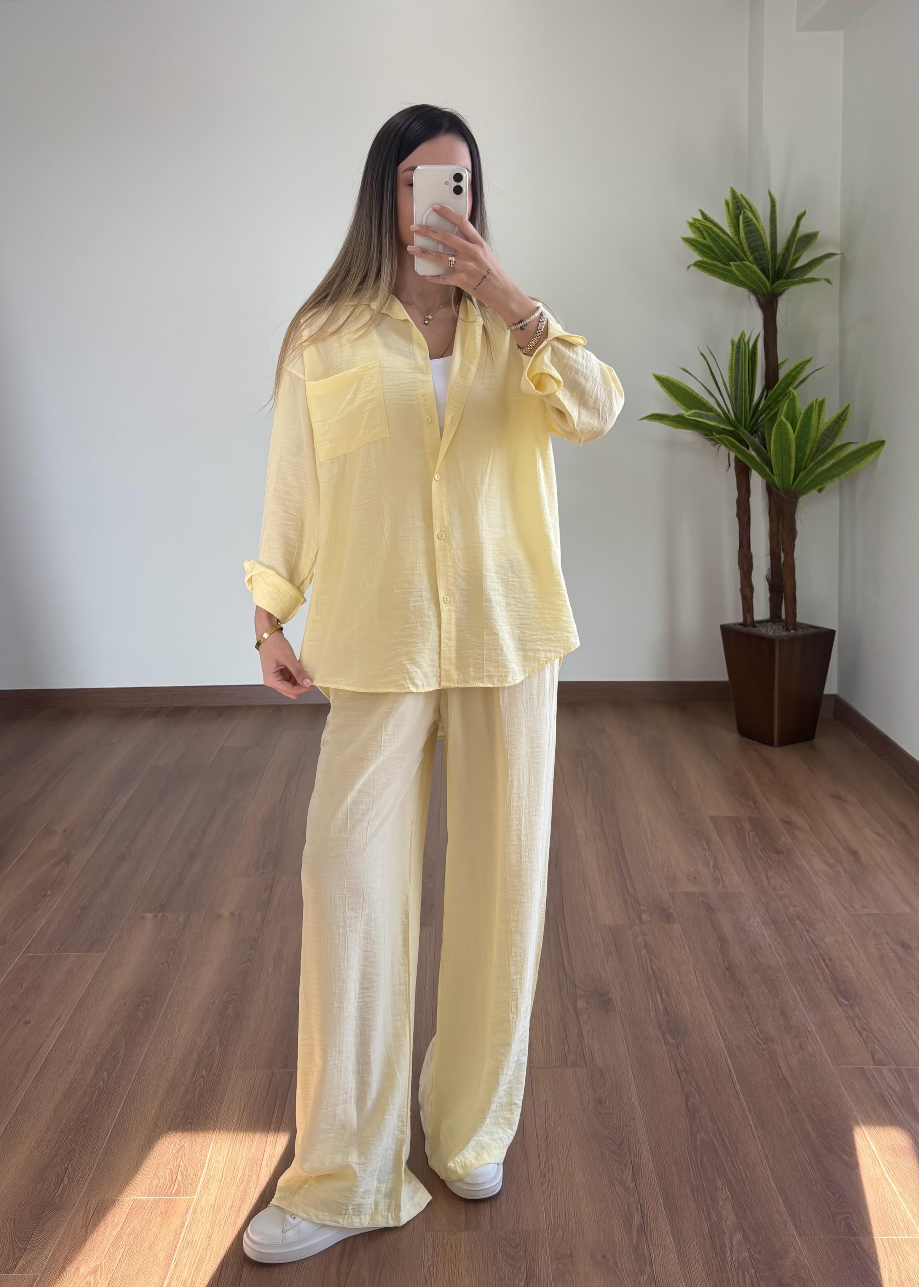 Çilek Kumaş Sarı Takım