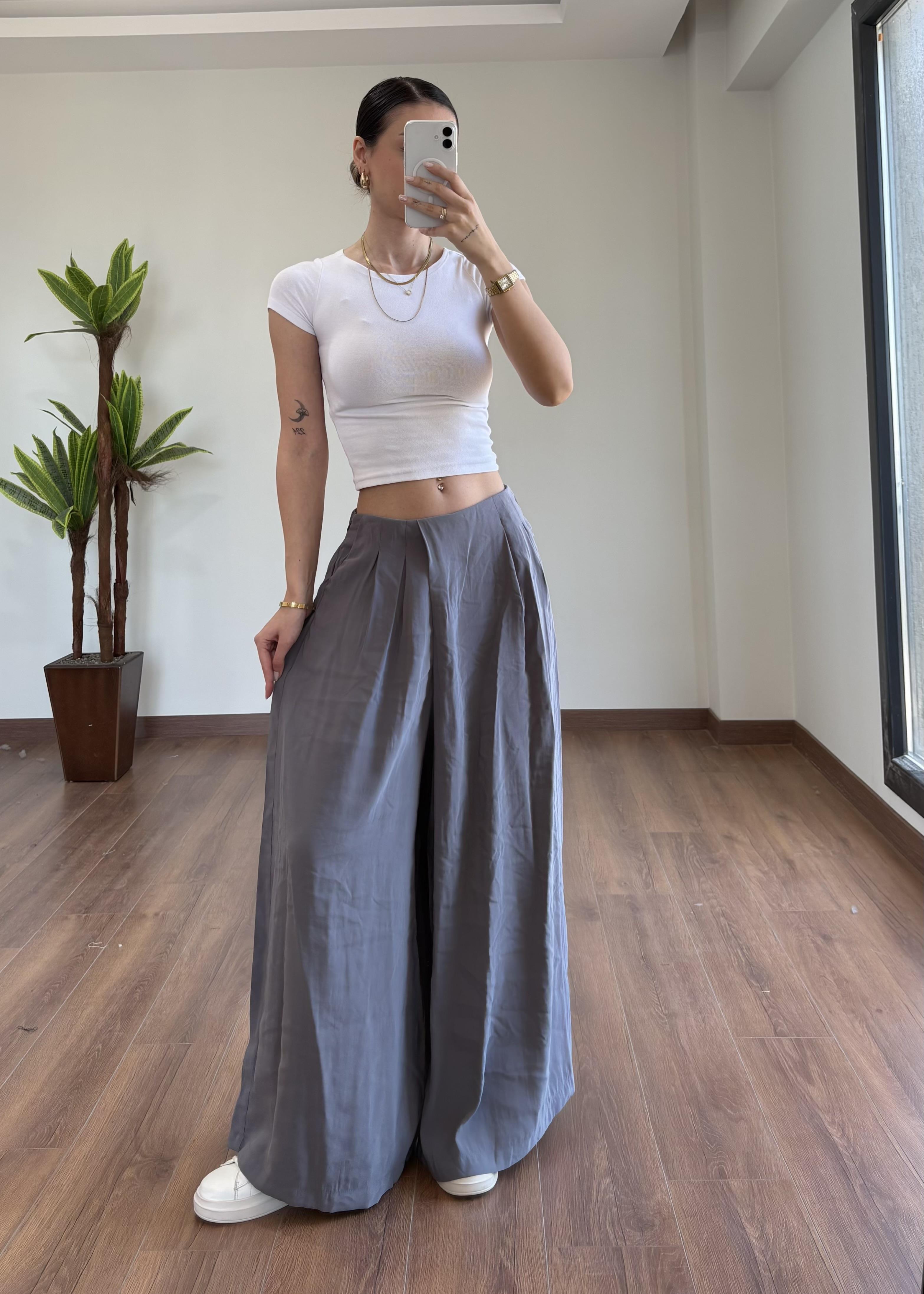 Doris Gri Etek Pantolon