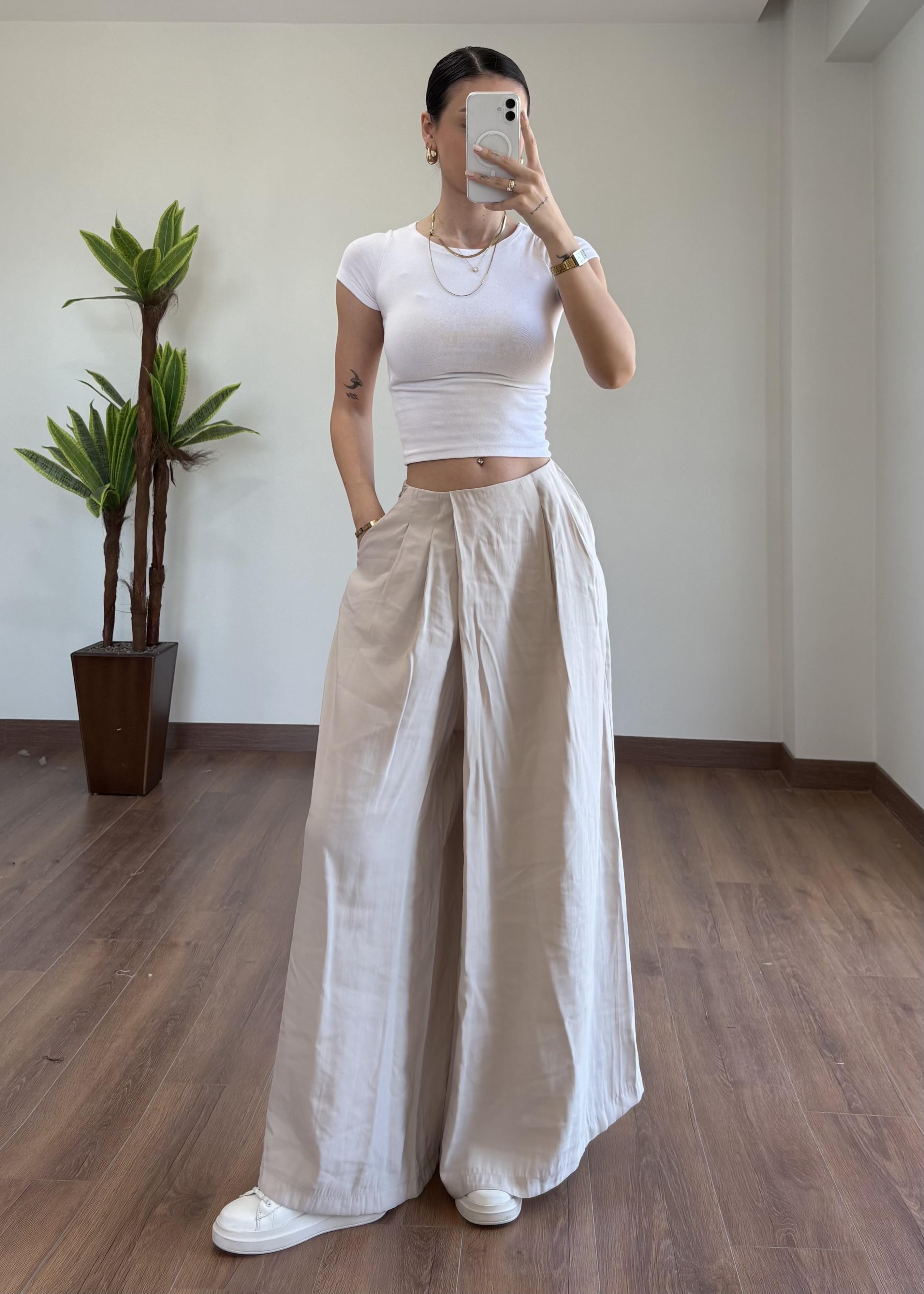 Doris Krem Etek Pantolon