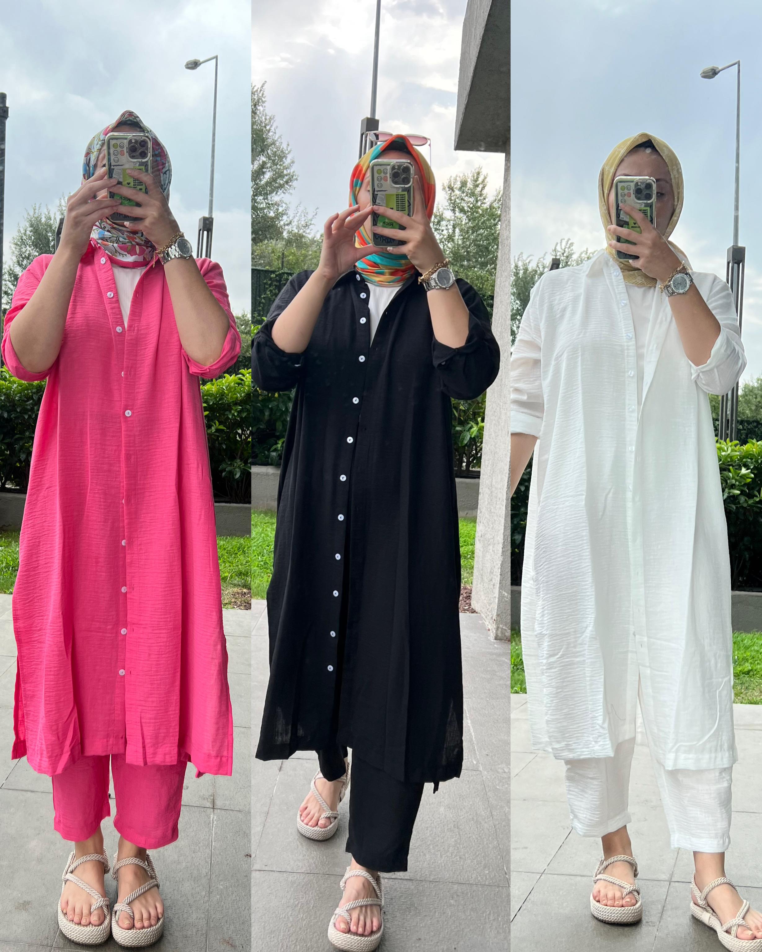 kadın yazlık tunik pantolon uçuş takım
