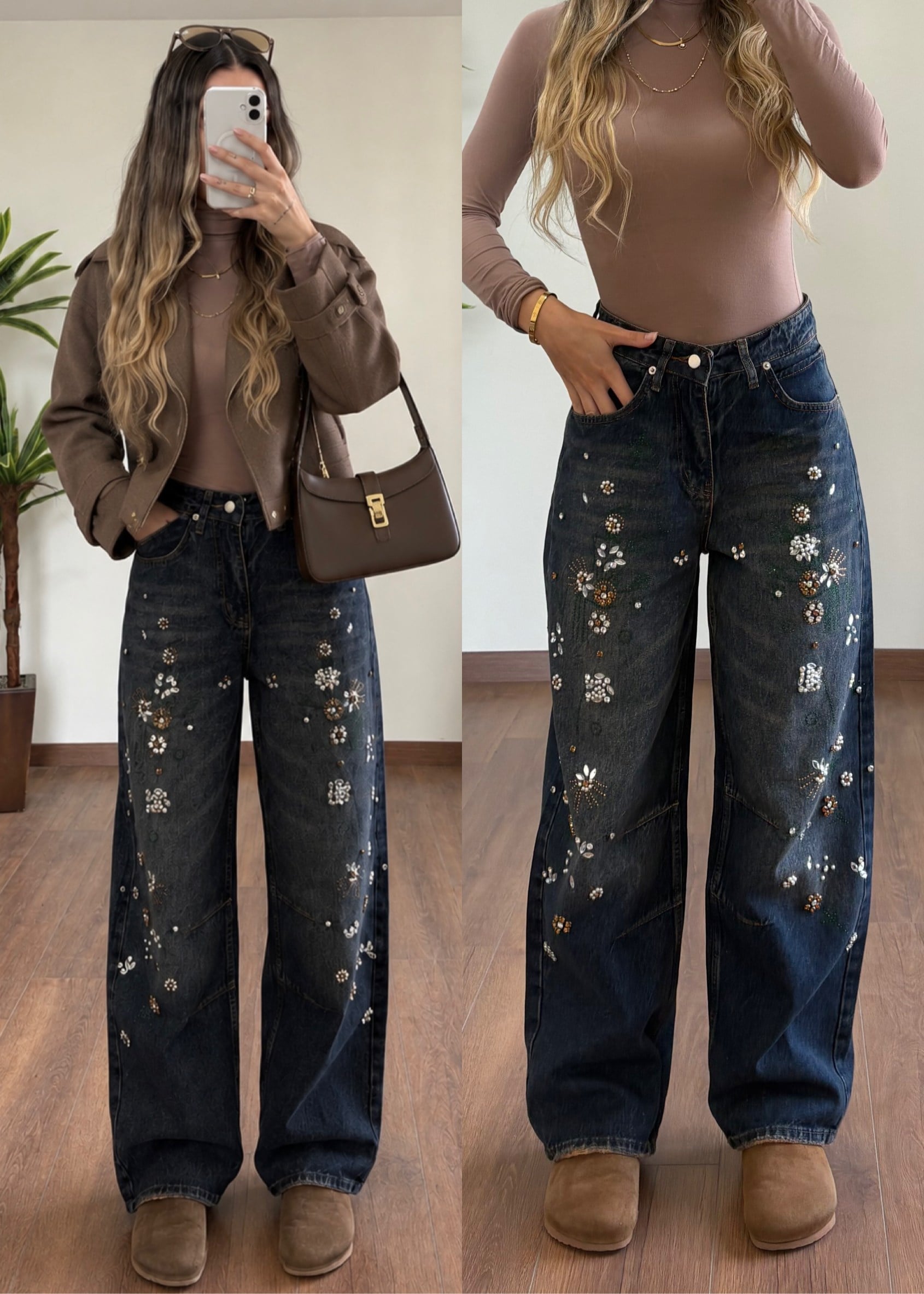 Perla Mavi Taşlı Jean