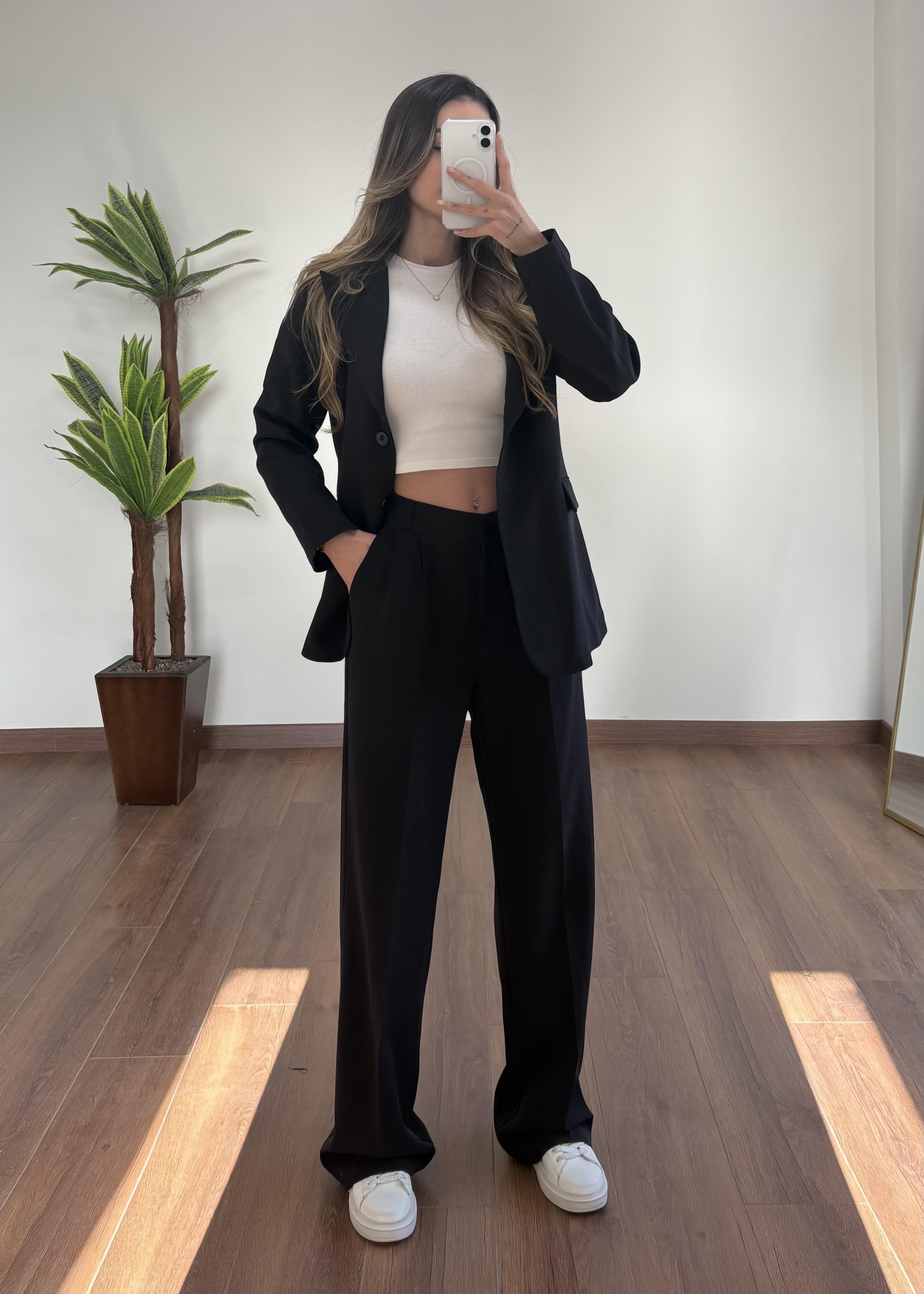 Wany Siyah Blazer Takım