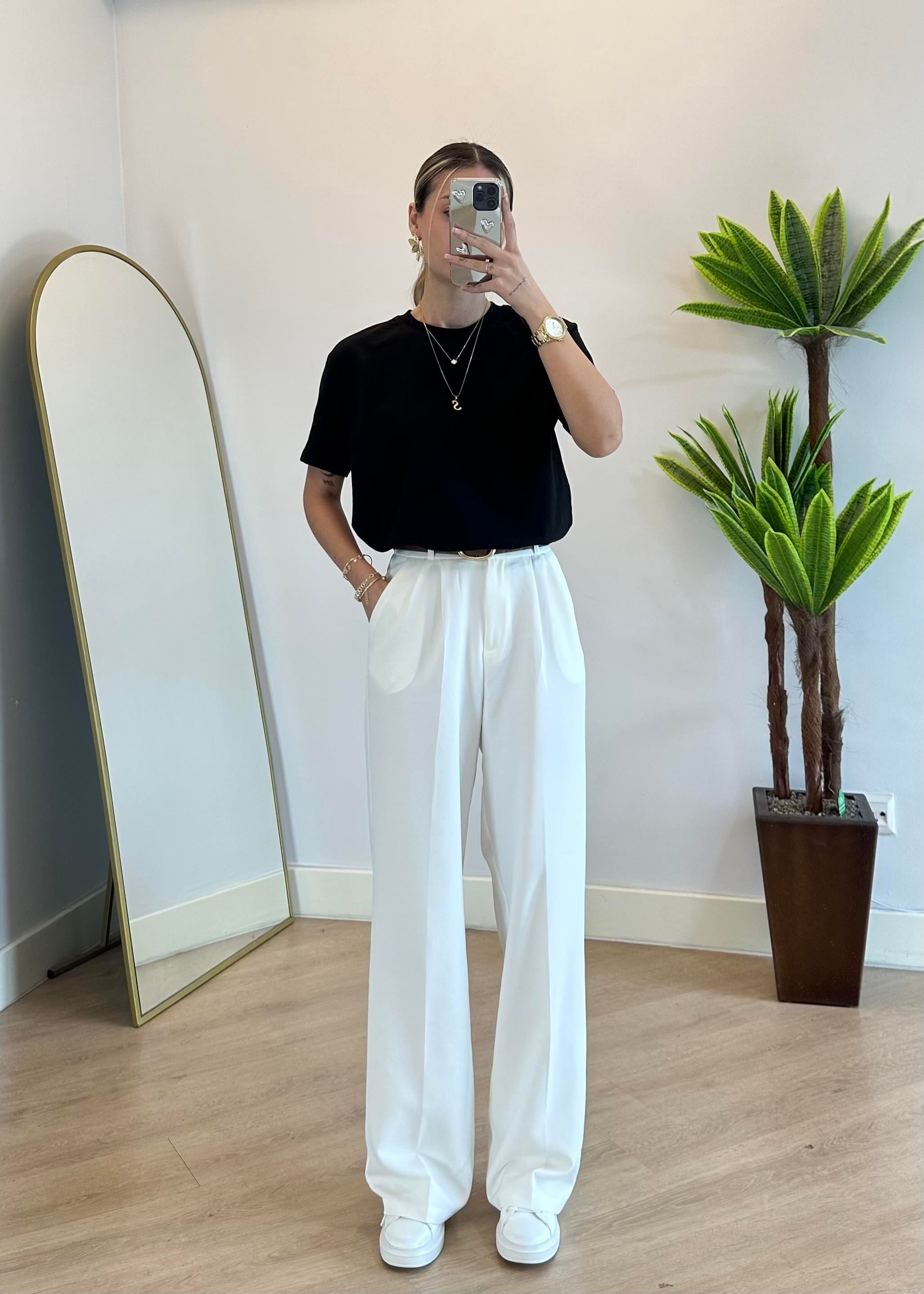 Wena Oversize Yarım Kol Siyah Basic T-shirt