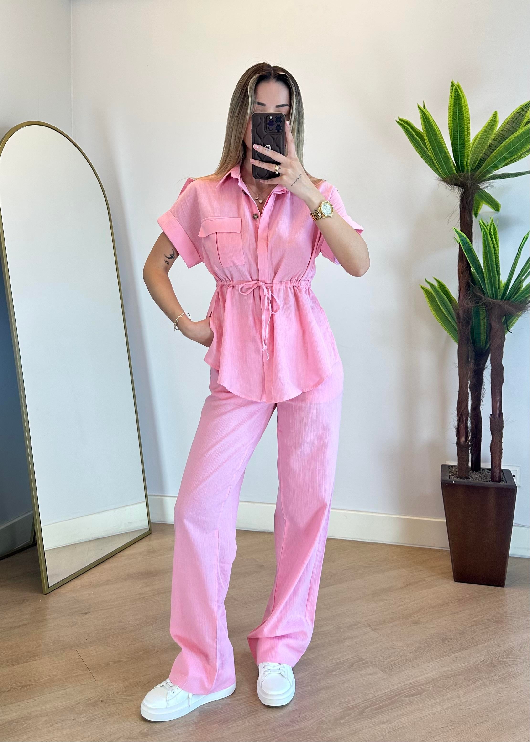 Bales Pembe Yarım Kol takım