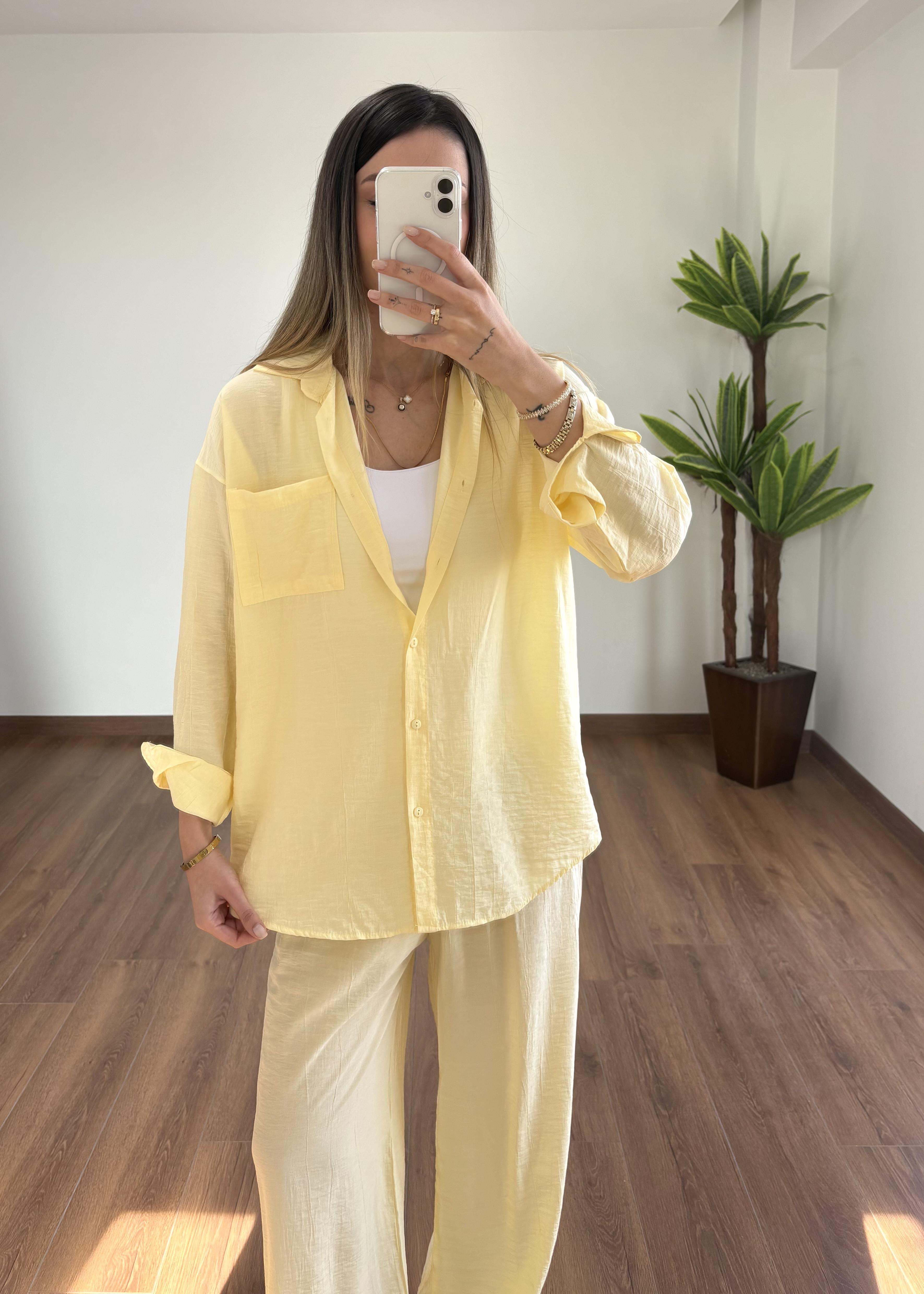 Çilek Kumaş Sarı Takım